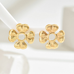 201 Stainless Steel Flower Stud Earrings&nbsp;GP4061