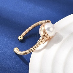 Brass Cuff Open Rings for Women&nbsp;RJEW-D344-01G