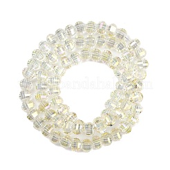 Electroplate Transparent Glass Beads Strands&nbsp;EGLA-B011-08A-FR01