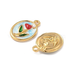 304 Stainless Steel Enamel Pendants&nbsp;STAS-U057-03G-02