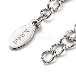 Tarnish Resistant 304 & 201 Stainless Steel Curb Chain Extender&nbsp;STAS-B045-02P