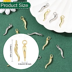 8Pcs 2 Colors Rack Plating Brass Pendants&nbsp;KK-YW0003-40
