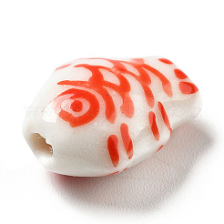 Handmade Printed Porcelain Beads&nbsp;PORC-F005-03C
