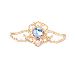 Rack Plating Alloy Rhinestone Pendants&nbsp;FIND-G016-02G-02