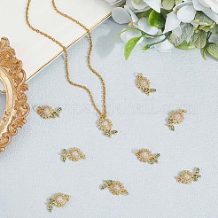 10Pcs Brass Micro Pave Cubic Zirconia Pendants&nbsp;KK-BBC0020-63