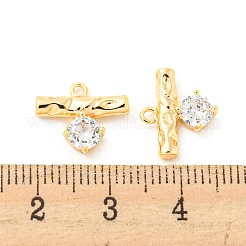 Brass Micro Pave Cubic Zirconia Charms&nbsp;KK-Q809-13G