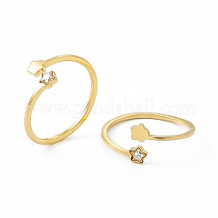 Ion Plating(IP) 304 Stainless Steel Cuff Ring for Women&nbsp;RJEW-C060-36G