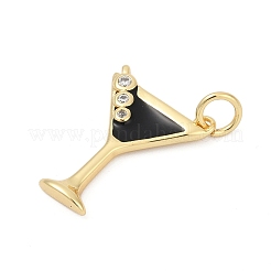 Brass Pave Cubic Zirconia 
Pendants&nbsp;KK-U062-55G-02
