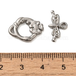Non-Tarnish 304 Stainless Steel Toggle Clasps&nbsp;STAS-Q324-12P