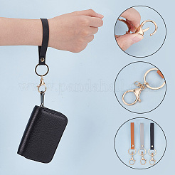 3Pcs 3 Colors PU Leather Keychains&nbsp;KEYC-GO0001-01
