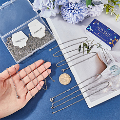 20Pcs 304 Stainless Steel Cable Chain Necklaces Set&nbsp;MAK-SC0001-18