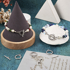 54Pcs 9 Styles Tibetan Style Alloy Toggle Clasps&nbsp;FIND-TA0003-93