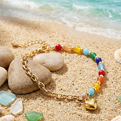 Summer 304 Stainless Steel Charm Bracelets&nbsp;VE3377-2