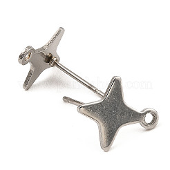 Non-Tarnish Star Shape 201 Stainless Steel Stud Earrings Findings&nbsp;LS-STAS-Q251-02P