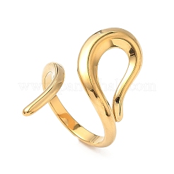 304 Stainless Steel Open Cuff Rings for Women&nbsp;RJEW-Z103-01G-01