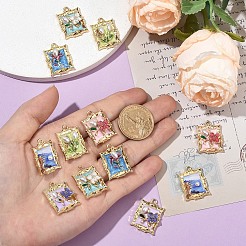 12Pcs 6 Styles Alloy Enamel Pendants&nbsp;FIND-YW0007-49