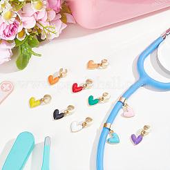 10Pcs Alloy Enamel Stethoscope Pendant Decorations&nbsp;HJEW-ME00150