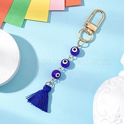 Evil Eye Lampwork Pendant Decorations&nbsp;HJEW-JM02359-01