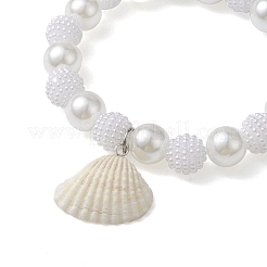 4Pcs 4 Style ABS Plastic Imitation Pearl Beaded Stretch Bracelets Set&nbsp;BJEW-JB10104