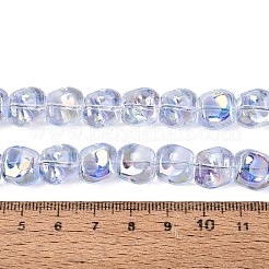 Electroplate Transparent Glass Beads Strands&nbsp;EGLA-N057-02A-01