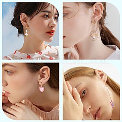 DIY Pink Drop Earring Making Kits&nbsp;DIY-SZ0008-71