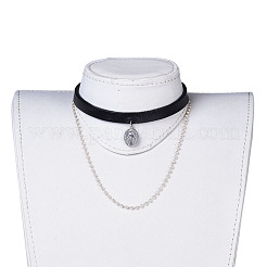 Cowhide Leather Cord Choker Necklaces&nbsp;NJEW-JN02391