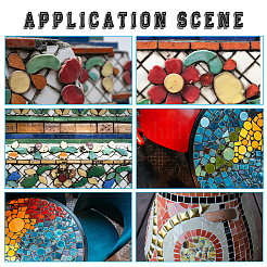500G Mosaic Tiles Ceramics Cabochons&nbsp;PORC-FH0001-16