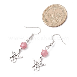 Angel with Star 304 Stainless Steel Dangle Earrings&nbsp;EJEW-JE06792