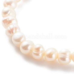 Natural Pearl Stretch Beaded Bracelets&nbsp;BJEW-JB06163-03