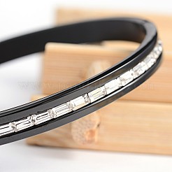 304 Stainless Steel Rhinestone Bangles&nbsp;BJEW-H0003-15B