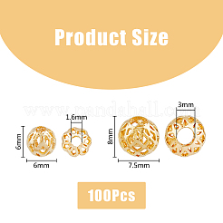 100Pcs 2 Styles Brass Beads&nbsp;KK-DC0003-44