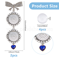 2Pcs Alloy Pendant Cabochon Settings&nbsp;JEWB-DC00004