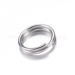 Tarnish Resistant 201 Stainless Steel Split Rings&nbsp;X-STAS-P092-03