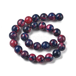 Natural Multi-Color Agate Beads Strands&nbsp;G-A261-B09-14mm