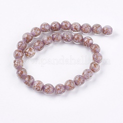Handmade Gold Sand Lampwork Beads&nbsp;LAMP-K029-08F