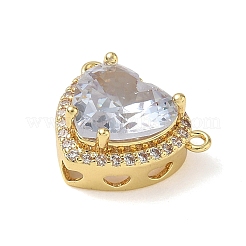 Brass Pave Cubic Zirconia Pendants&nbsp;KK-CBA74BF-01G-04
