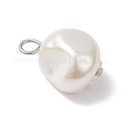 Electroplated Shell Pearl Nuggets Charms&nbsp;PALLOY-JF04641-02