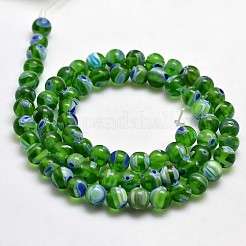 Round Millefiori Glass Beads Strands&nbsp;LK-P001-09