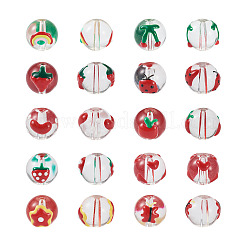 20Pcs 10 Style Transparent Glass Enamel Beads&nbsp;GLAA-KS0001-08