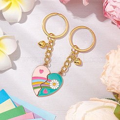 2Pcs Alloy Enamel Charm Keychains&nbsp;KEYC-JKC01089