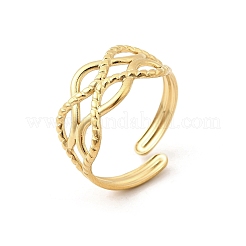 304 Stainless Steel Adjustable Open Cuff Rings for Women&nbsp;RJEW-U062-01E-G