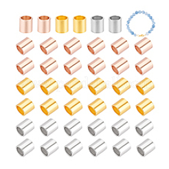 60Pcs 3 Colors 925 Sterling Silver Tube Beads&nbsp;FIND-PH0028-56