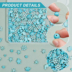 210Pcs 7 Styles Synthetic Turquoise Beads&nbsp;G-NB0005-44