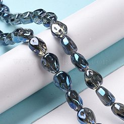 Transparent Electroplate Glass Beads Strands&nbsp;GLAA-C025-02M