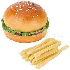 12Pcs PVC Imitation Food French Fries & 1Pc PU Leather Imitation Hamburger&nbsp;AJEW-CN0007-07