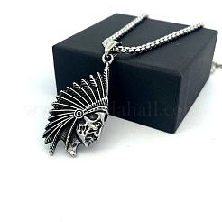 Vintage Native American 304 Stainless Steel Pendant Men’s Necklaces&nbsp;AR3449