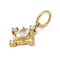304 Stainless Steel Rhinestone Pendants&nbsp;STAS-A145-04A-G
