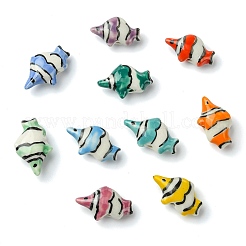 10Pcs 10 Colors Handmade Porcelain Beads&nbsp;PORC-CJ0001-30