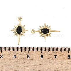 Natural Black Onyx(Dyed & Heated) Sun Pendants&nbsp;STAS-I325-140B-G
