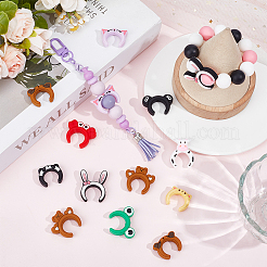 20Pcs 10 Styles Cartoon Animal Silicone Beads&nbsp;SIL-SC0002-93